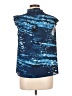 DKNY 100% Polyester Blue Sleeveless Blouse Size L - photo 2