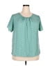 41Hawthorn 100% Recycled Polyester Teal Short Sleeve Blouse Size XXL - photo 1
