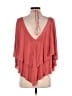 Free People Red 3/4 Sleeve Blouse Size M - photo 2
