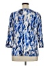 JM Collection Blue 3/4 Sleeve Blouse Size XL - photo 2