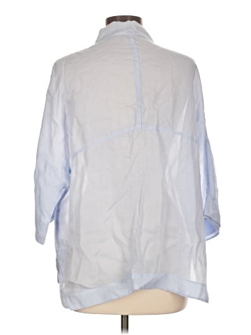 Lafayette 148 New York 3/4 Sleeve Button-Down Shirt (view 2)