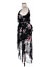 Soprano 100% Polyester Floral Black Cocktail Dress Size 1X - photo 5