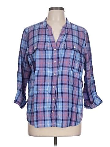 L.L.Bean 3/4 Sleeve Button-Down Shirt (view 1)