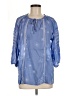 Johnny Was 100% Rayon Blue 3/4 Sleeve Blouse Size M - photo 1