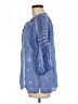 Johnny Was 100% Rayon Blue 3/4 Sleeve Blouse Size M - photo 5