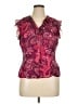 Worthington Burgundy Sleeveless Blouse Size 14 - photo 1