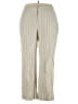 Kasper Stripes Ivory Casual Pants Size 18 - photo 1