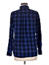 Old Navy Checkered-gingham Blue Long Sleeve Button-Down Shirt Size M - photo 2