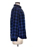 Old Navy Checkered-gingham Blue Long Sleeve Button-Down Shirt Size M - photo 4