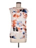 DKNYC 100% Viscose Floral Multi Color Orange Sleeveless Blouse Size M - photo 1