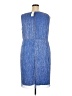 Connected Apparel 100% Polyester Blue Cocktail Dress Size 18 - photo 2