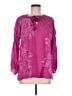 Johnny Was 100% Cupro Pink 3/4 Sleeve Blouse Size M - photo 1