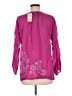 Johnny Was 100% Cupro Pink 3/4 Sleeve Blouse Size M - photo 2