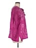 Johnny Was 100% Cupro Pink 3/4 Sleeve Blouse Size M - photo 4