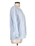 J. McLaughlin Stripes Blue Long Sleeve Blouse Size L - photo 4