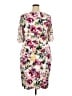Connected Apparel Floral Ivory Casual Dress Size 18 - photo 2