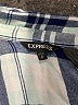 Express Plaid Blue Long Sleeve Button-Down Shirt Size M - photo 7