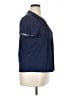 Lands' End Polka Dots Blue Short Sleeve Blouse Size XL - photo 4