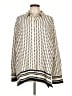 Express Polka Dots Ivory Long Sleeve Blouse Size L - photo 1