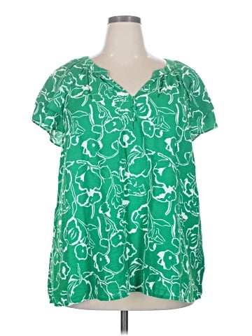 Skies Are Blue Short Sleeve Blouse (view 1)
