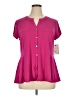 Dana Buchman Pink Short Sleeve Blouse Size XL - photo 1