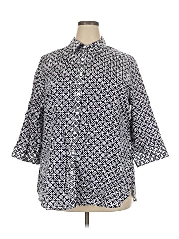 Foxcroft 3/4 Sleeve Button-Down Shirt (view 1)