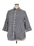 Foxcroft 100% Cotton Gray 3/4 Sleeve Button-Down Shirt Size 18 - photo 1