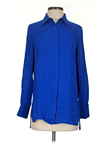 Vince. Long Sleeve Silk Top (view 1)