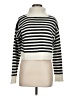 Timing 100% Acrylic Stripes Ivory Turtleneck Sweater Size M - photo 1