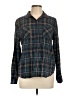 Old Navy 100% Cotton Plaid Green Long Sleeve Button-Down Shirt Size L - photo 1