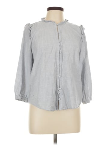 LC Lauren Conrad 3/4 Sleeve Button-Down Shirt (view 1)
