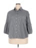 Van Heusen Houndstooth Gray 3/4 Sleeve Button-Down Shirt Size XXL - photo 1