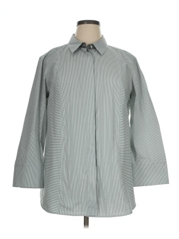 Lafayette 148 New York 3/4 Sleeve Button-Down Shirt (view 1)
