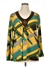 Kasper Green Long Sleeve Blouse Size XL - photo 1