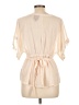 2b bebe 100% Polyester Ivory Short Sleeve Blouse Size L - photo 2