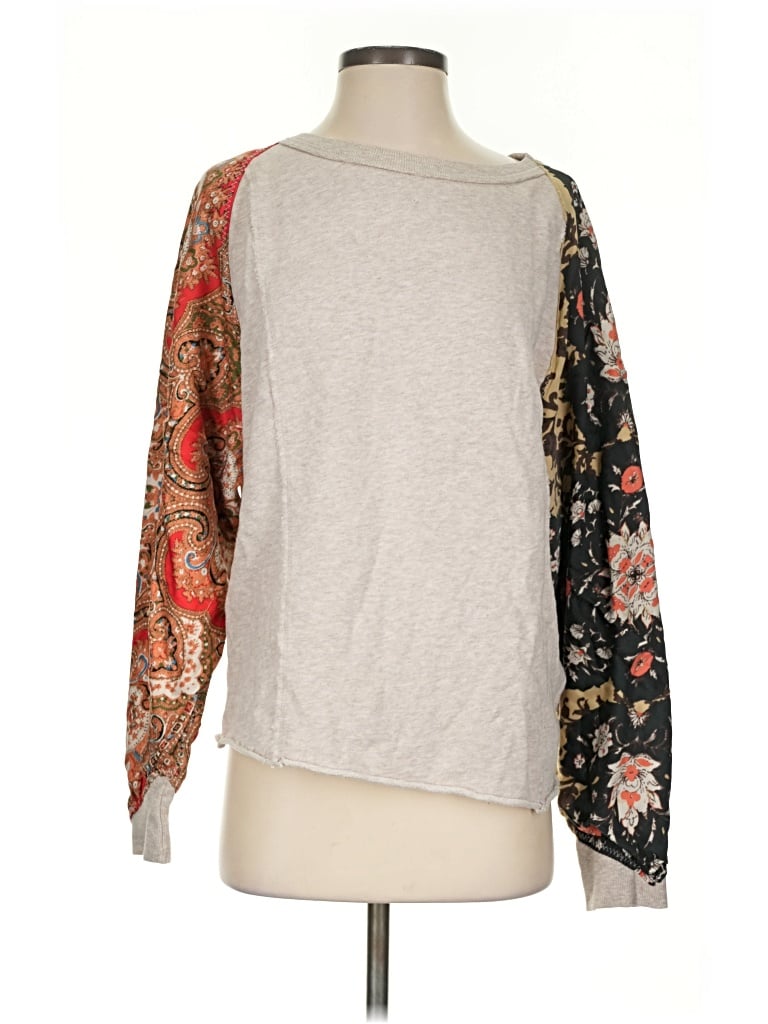 Pre-owned Free People Sweatshirt In Gray