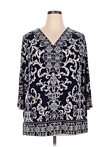 JM Collection 3/4 Sleeve Blouse (view 1)