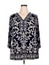 JM Collection Blue 3/4 Sleeve Blouse Size 2X - photo 1