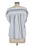 Splendid Blue Short Sleeve Blouse Size L - photo 2