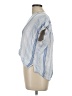 Splendid Blue Short Sleeve Blouse Size L - photo 5