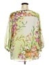 Jennifer Lopez 100% Polyester Green 3/4 Sleeve Blouse Size 2X (estimated) - photo 2