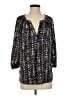 Willi Smith 100% Polyester Black 3/4 Sleeve Blouse Size S - photo 1