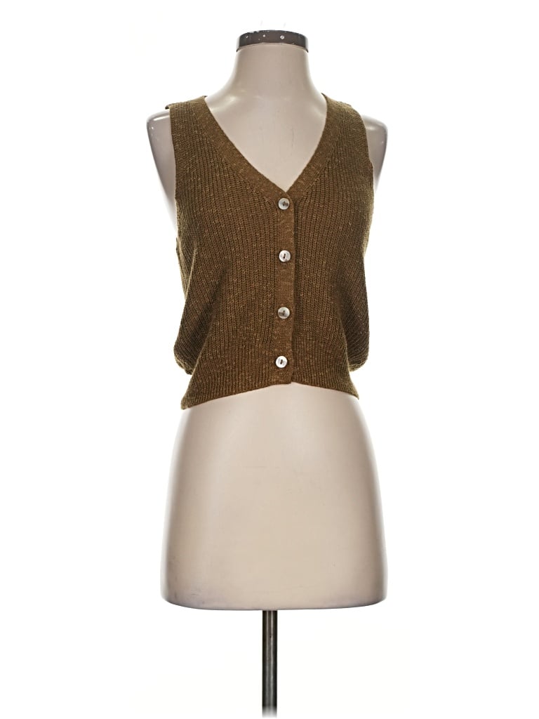 Pre-owned Mng Sweater Vest In Brown