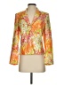 Escada 100% Polyester Floral Orange Blazer Size EU 36 / US 6 - photo 1