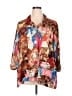 Ali Miles 100% Polyester Print Brown 3/4 Sleeve Blouse Size 2X - photo 1