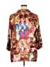 Ali Miles 100% Polyester Print Brown 3/4 Sleeve Blouse Size 2X - photo 2
