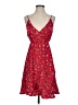 Dex 100% Polyester Floral Red Casual Dress Size XS - photo 1