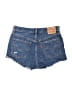 Levi's 100% Cotton Blue Denim Shorts Size 27 waist - photo 2