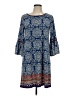 Max Studio Paisley Blue Casual Dress Size L - photo 1