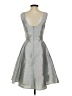 Alfred Sung 100% Polyester Silver Cocktail Dress Size 4 - photo 2